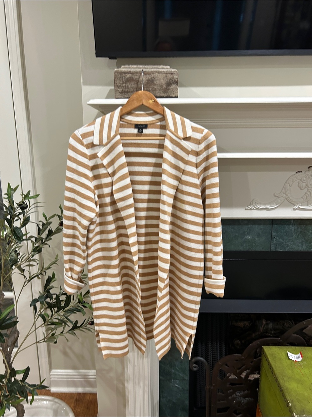 Ann Taylor Factory Striped Knit Top in Cream and Camel
Discounted shipping!